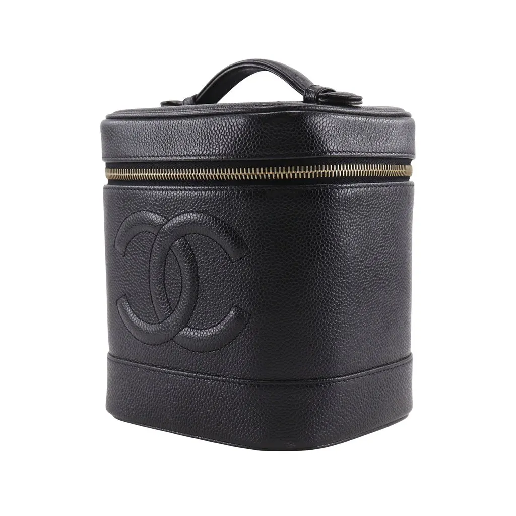 Chanel CC Caviar Vanity Bag Black Leather Very good - Inside View
