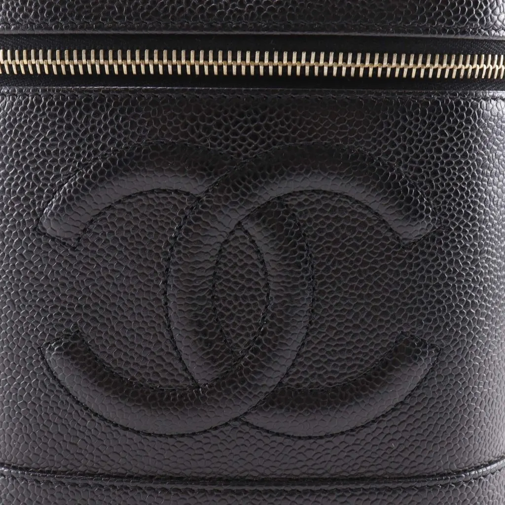 Chanel CC Caviar Vanity Bag Black Leather Very good - Box View