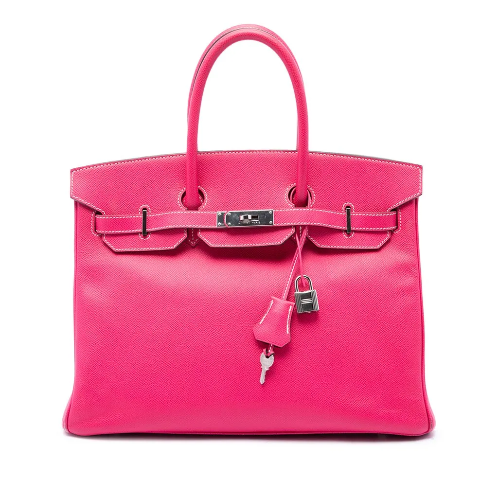 Hermès Epsom Candy Verso Birkin Retourne 35 Pink Leather Very good - Front View
