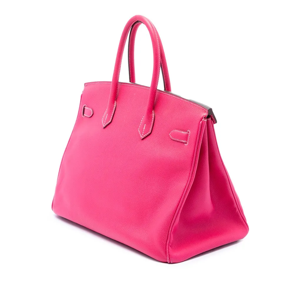 Hermès Epsom Candy Verso Birkin Retourne 35 Pink Leather Very good - Back View