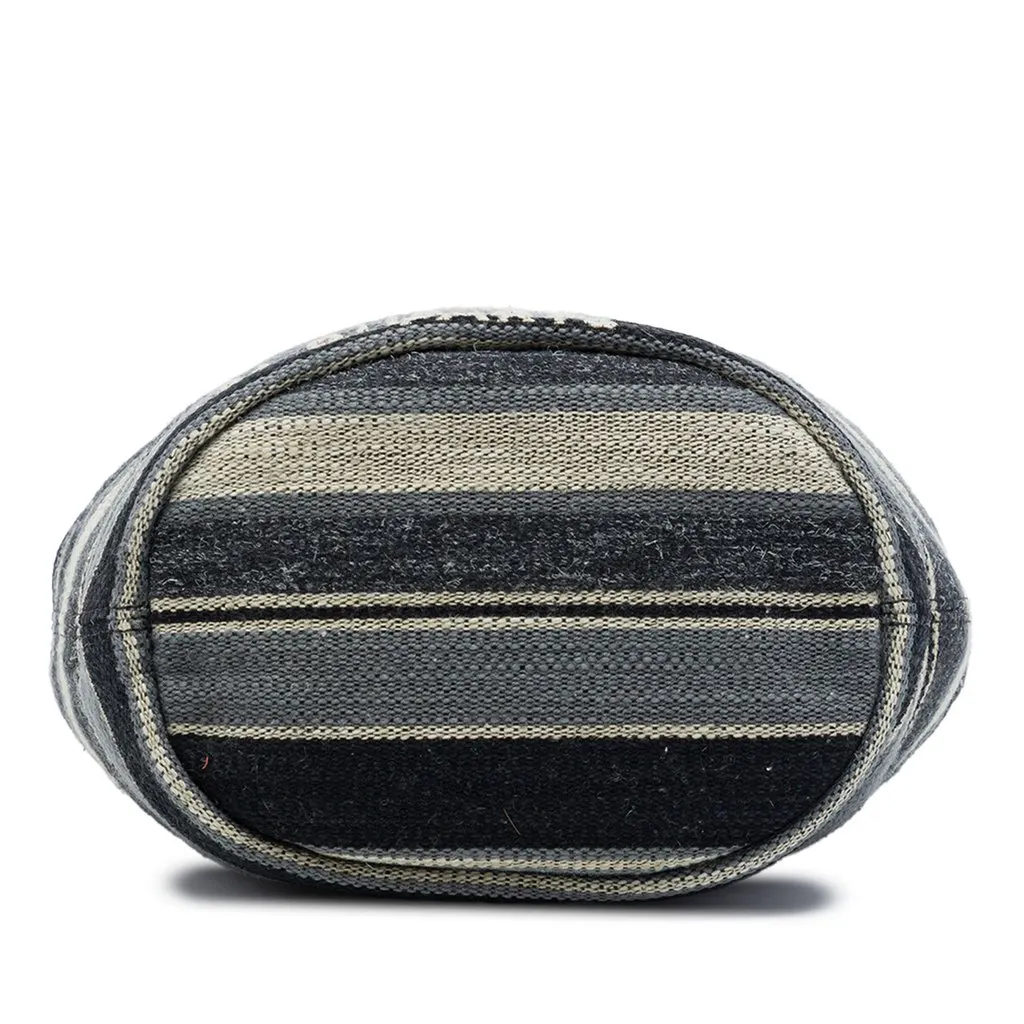 Chanel Canvas and Wool Striped Deauville Drawstring Bucket Bag MultiColor Very good - Inside View