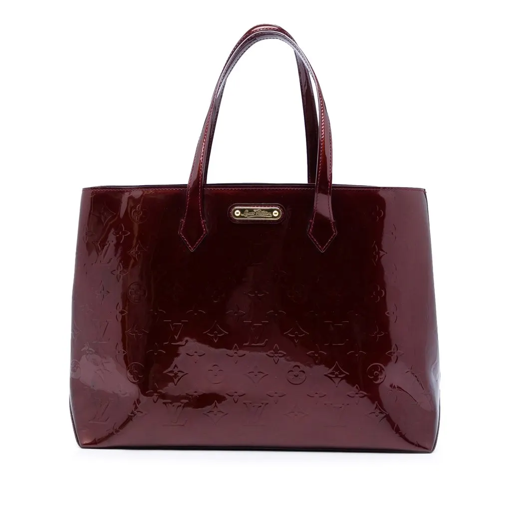 Louis Vuitton Monogram Vernis Wilshire MM Red Leather Very good - Front View