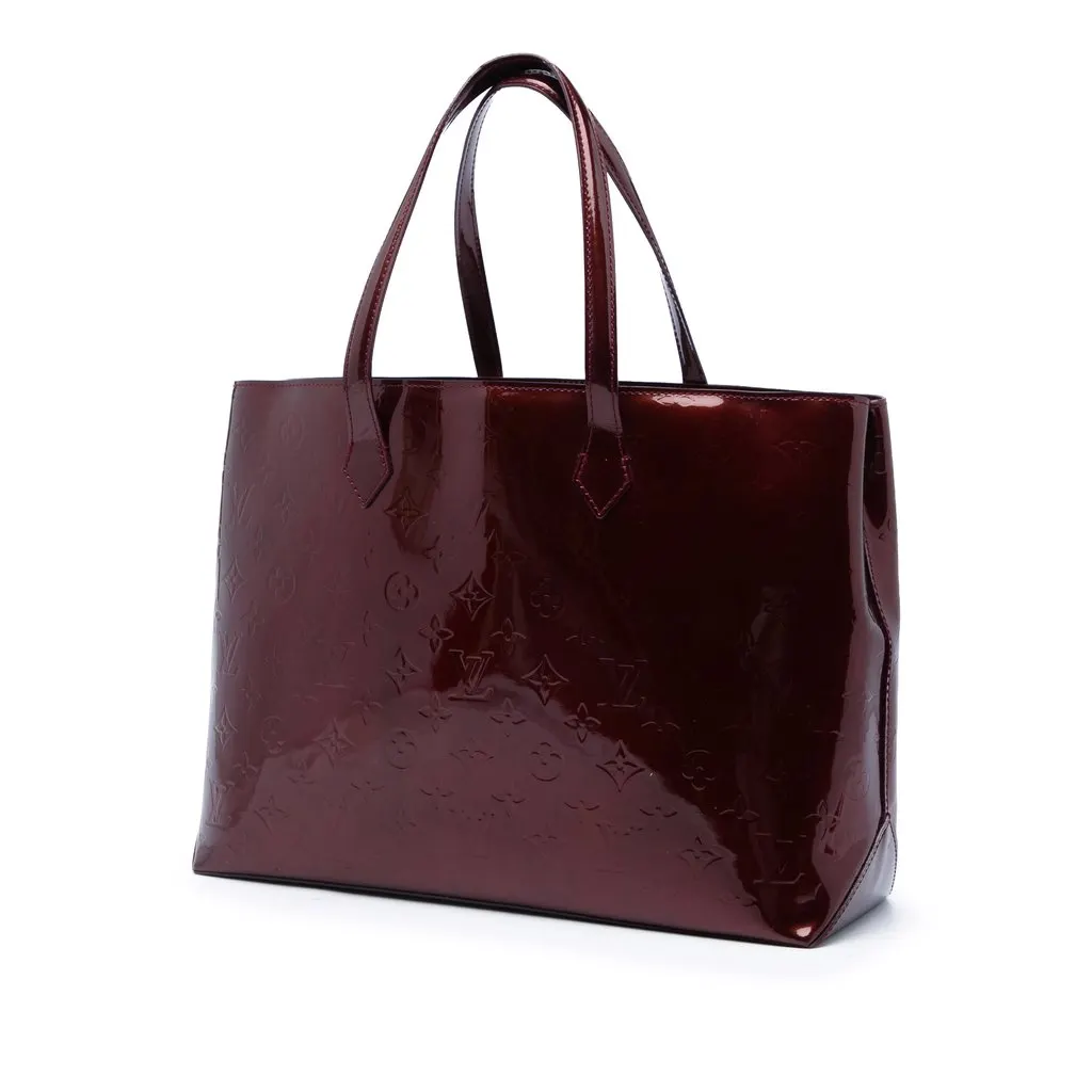 Louis Vuitton Monogram Vernis Wilshire MM Red Leather Very good - Back View