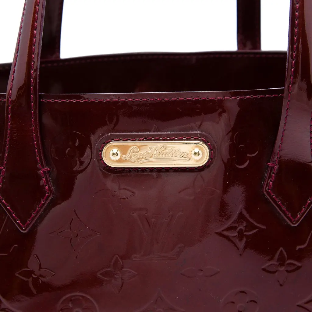 Louis Vuitton Monogram Vernis Wilshire MM Red Leather Very good - Box View