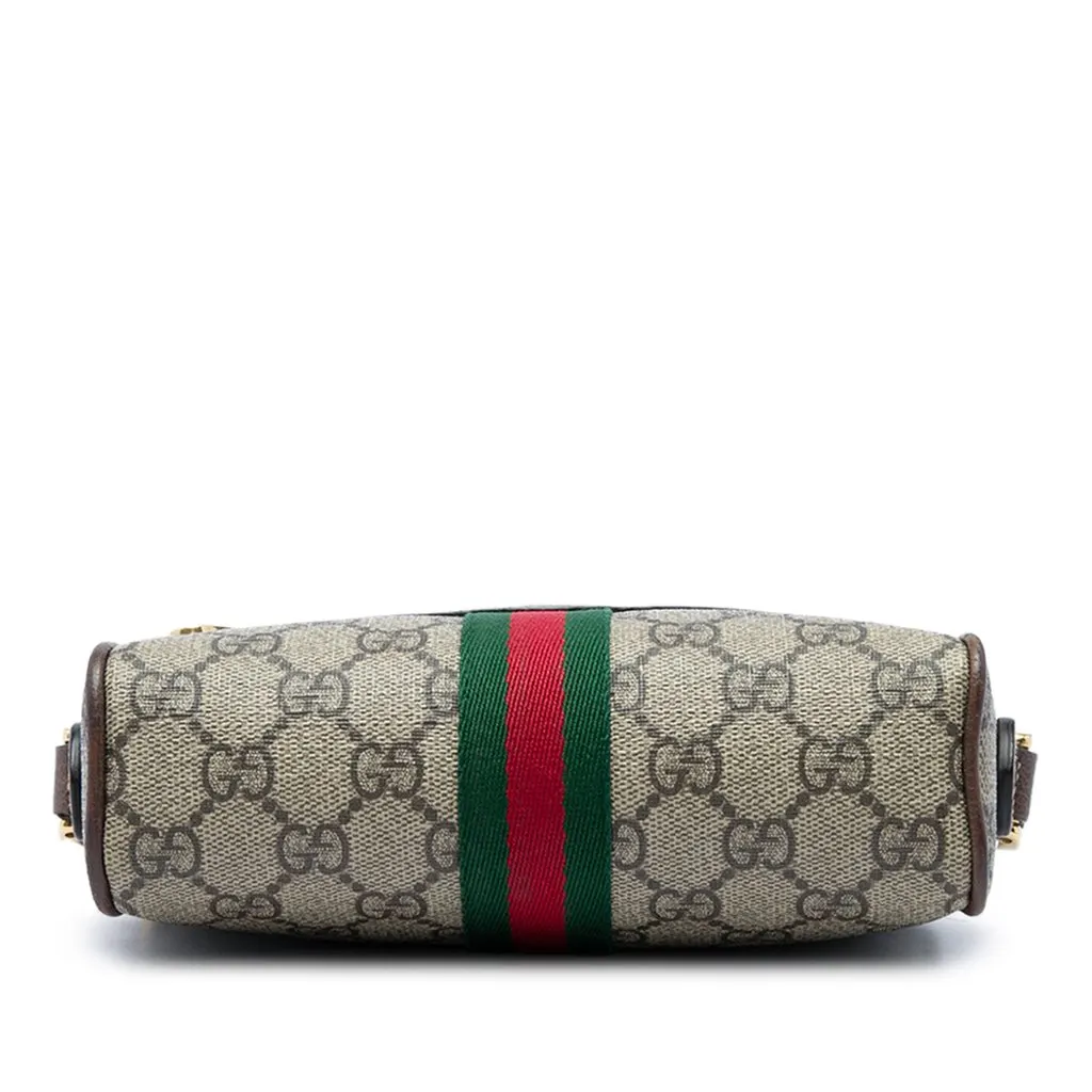 Gucci Mini GG Supreme Web Ophidia Crossbody Beige Canvas Good - Inside View