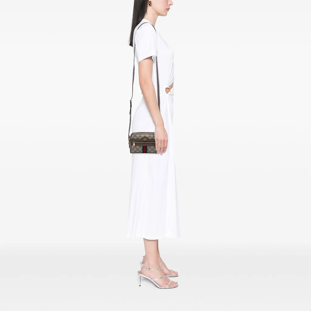 Gucci Mini GG Supreme Web Ophidia Crossbody Beige Canvas Good - Box View