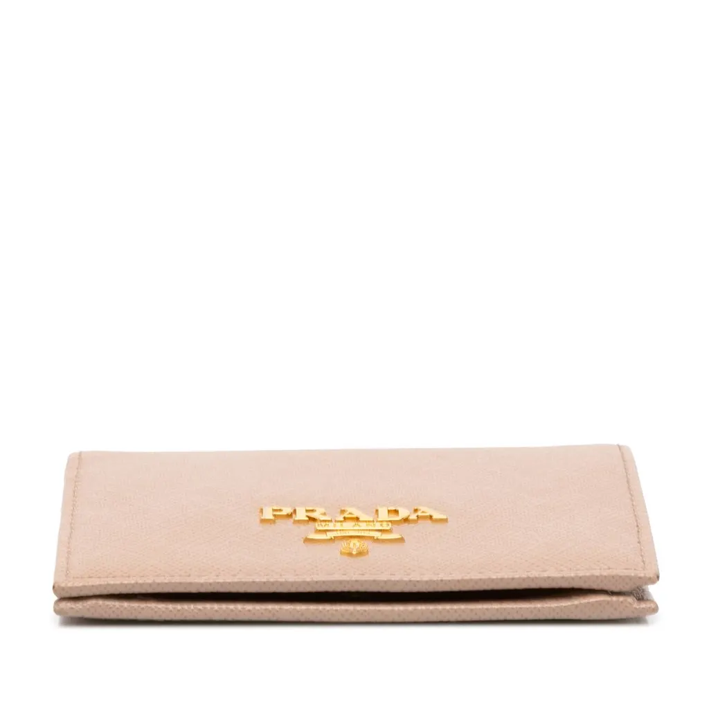 Prada Saffiano Bifold Small Wallet Brown Leather Very good - Inside View