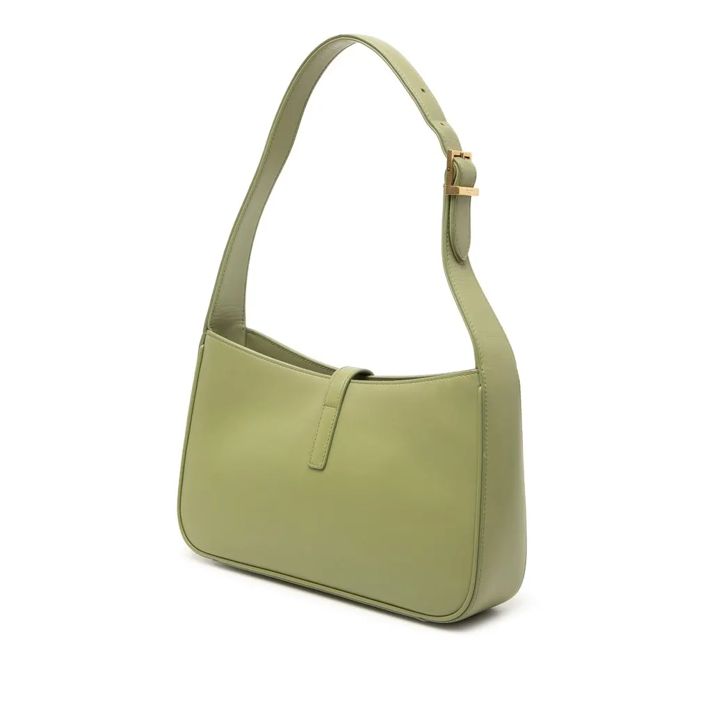 Saint Laurent Smooth Calfskin Le 5 a 7 Green Leather Very good - Back View