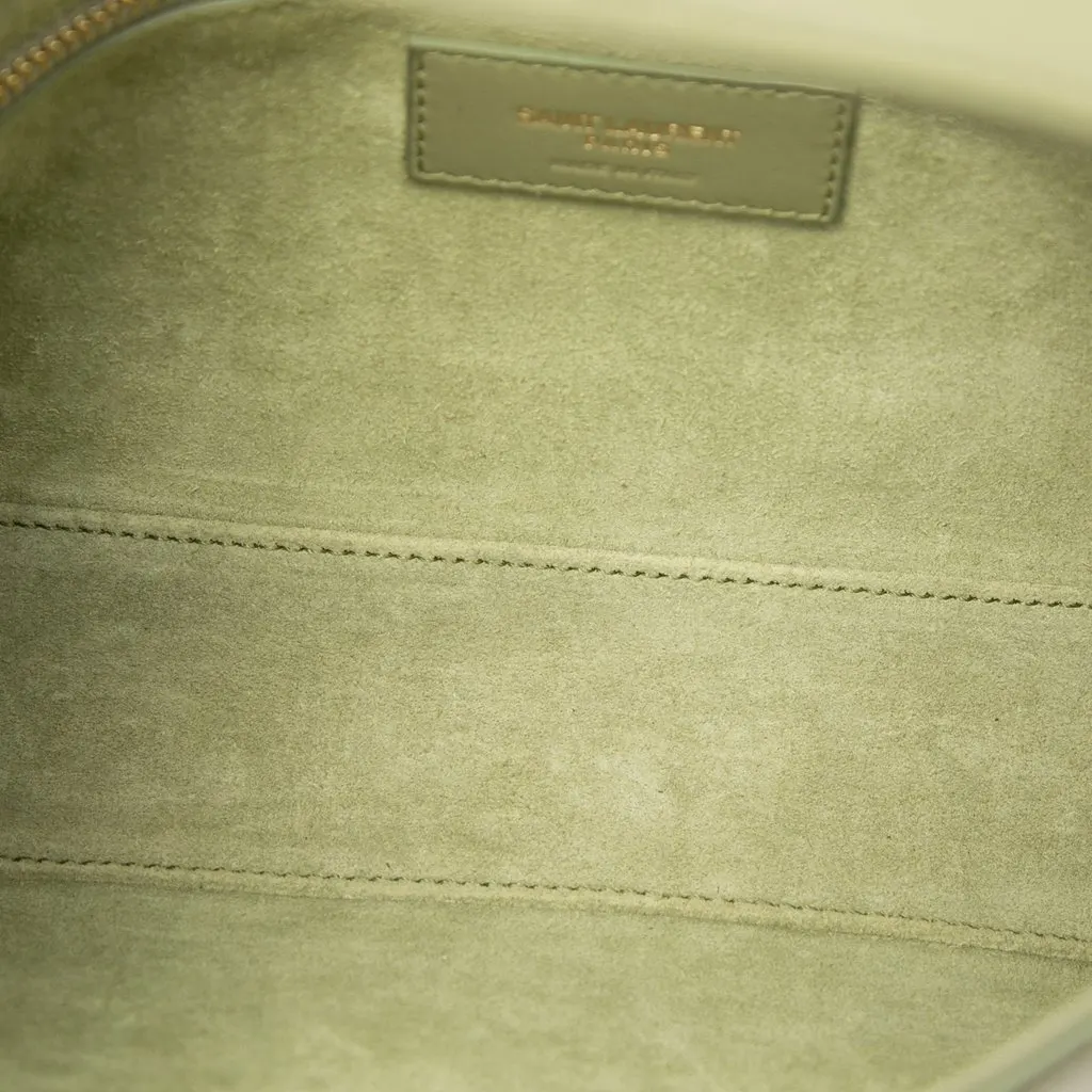 Saint Laurent Smooth Calfskin Le 5 a 7 Green Leather Very good - Model View