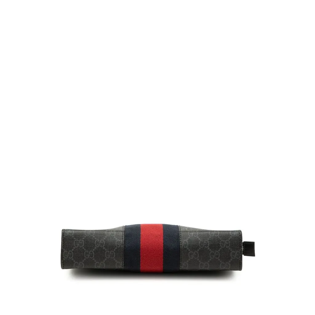 Gucci GG Supreme Web Clutch Black Very good - Inside View