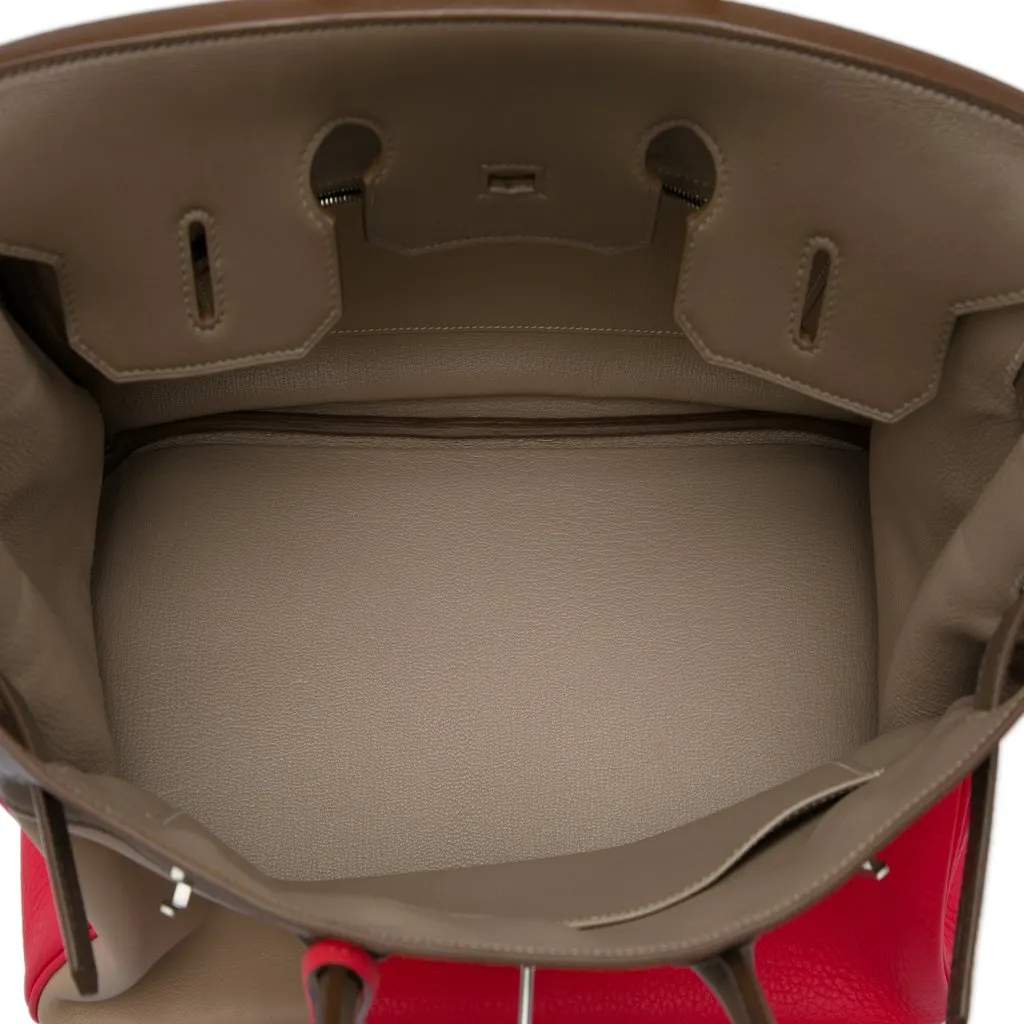 Hermès Tricolor Clemence and Swift Birkin Cascade Retourne 35 Pink Leather Very good - Model View