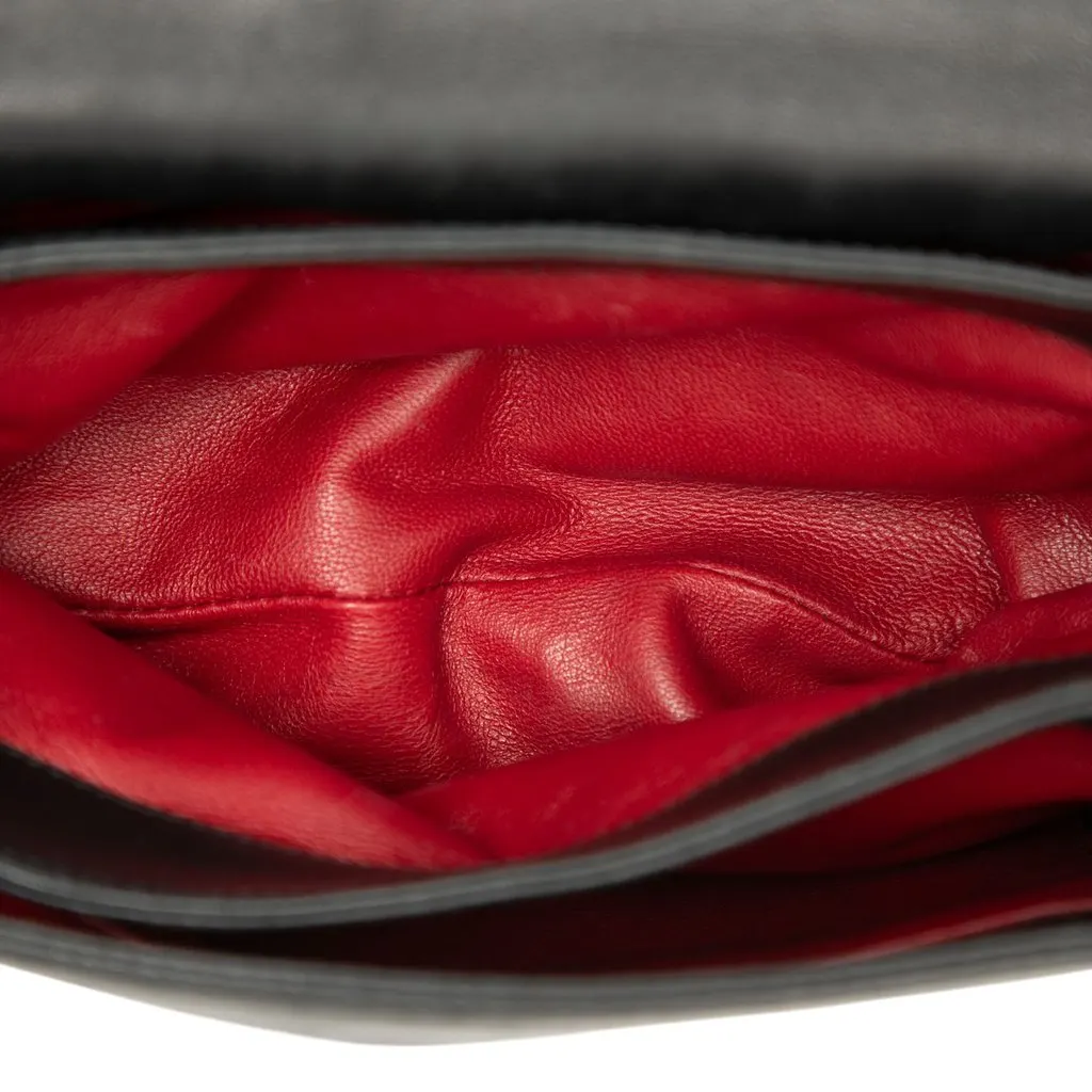 Prada Nappa Gaufre Shoulder Bag Black Leather Very good - Model View