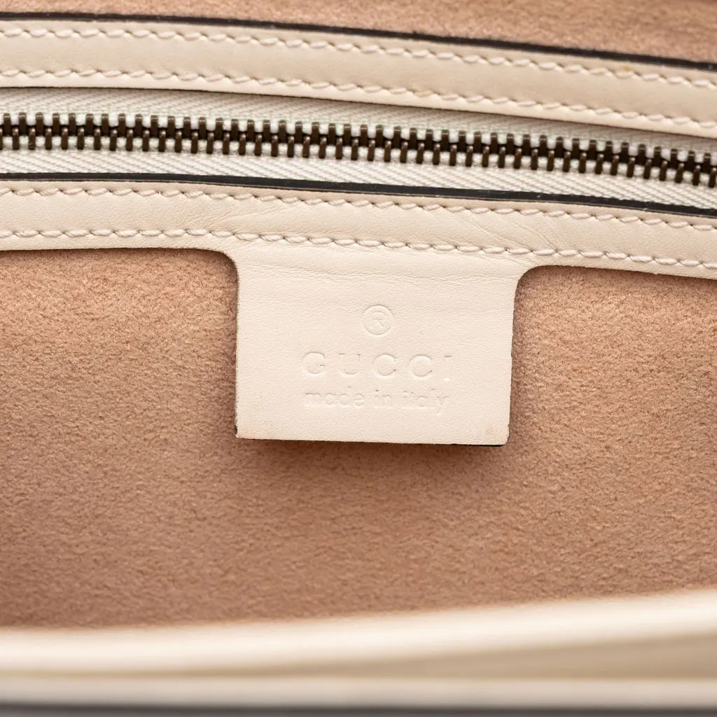 Gucci Small Bicolor Calfskin Queen Margaret Top Handle Bag Black Leather Good - Box View