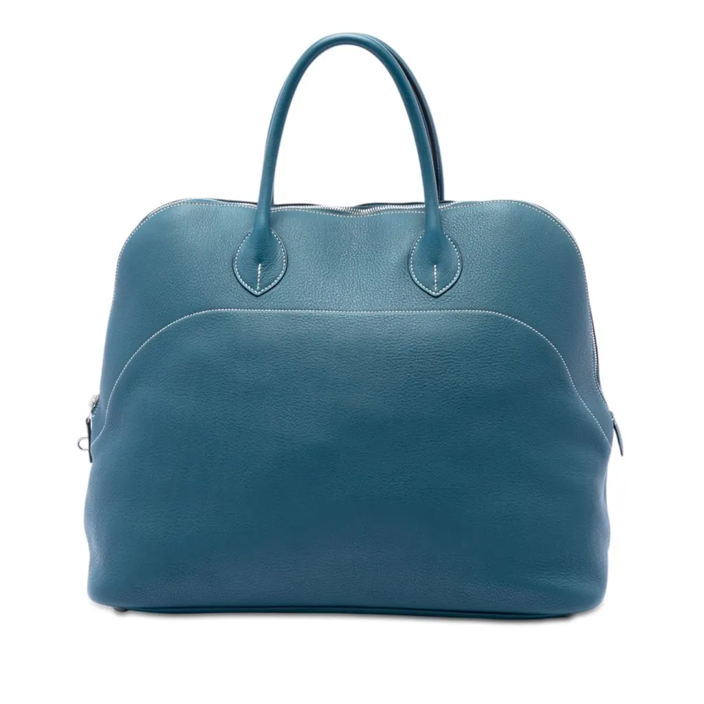 Hermès Evercolor Bolide Relax 45 Blue Leather Very good - Front View