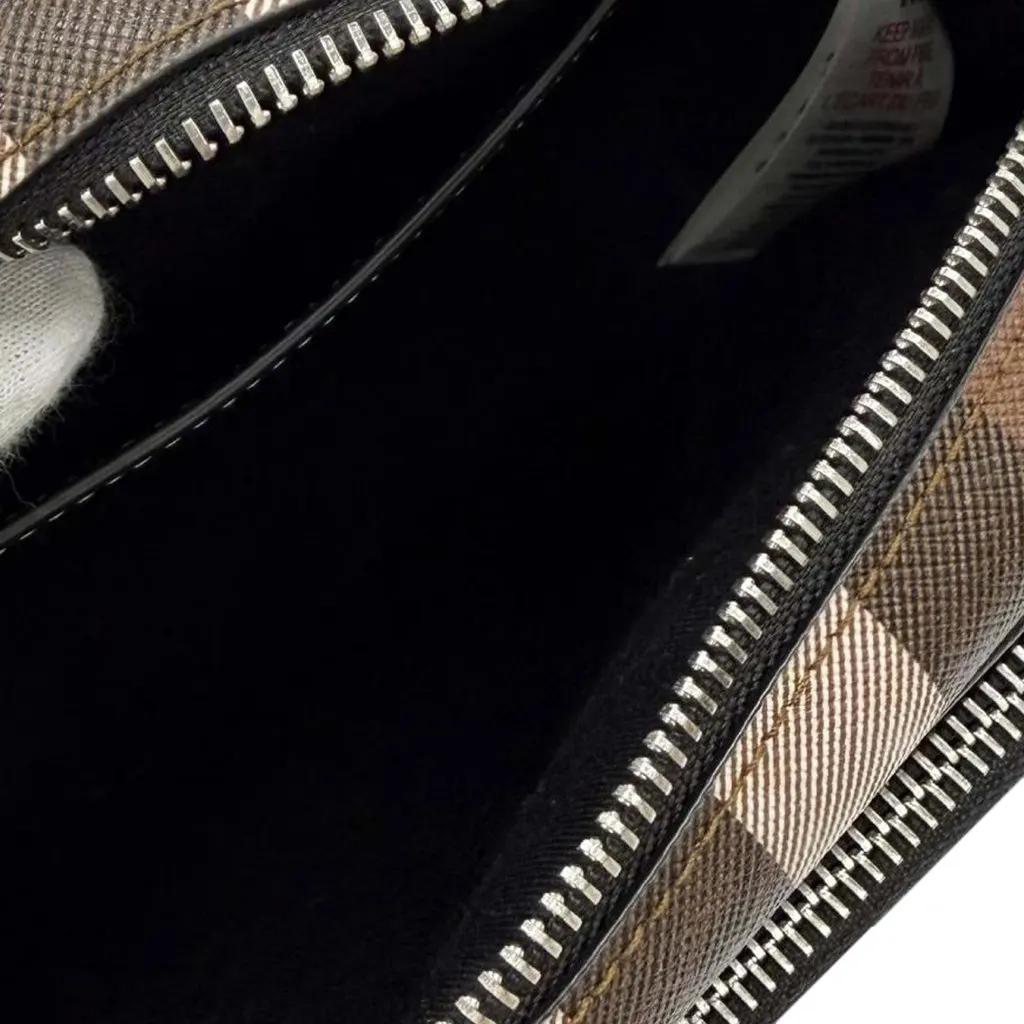 Burberry Giant Check E-Canvas Paddy Crossbody Brown Very good - Box View