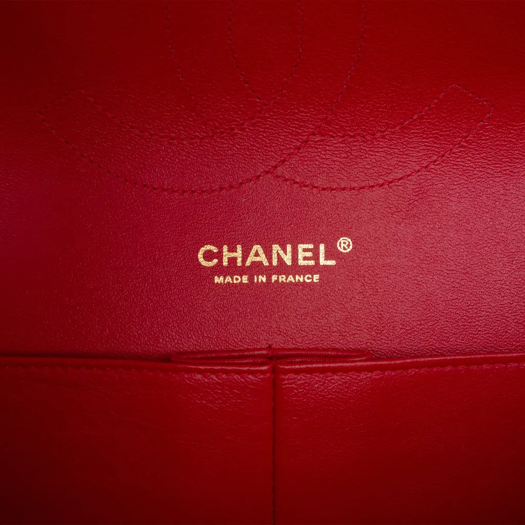 Chanel Jumbo Classic Lambskin Double Flap Red Leather Good - Box View
