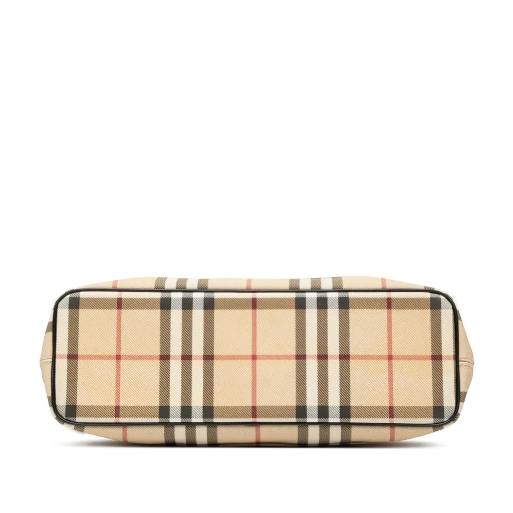 Burberry House Check Coated Canvas Tote Beige Very good - Inside View