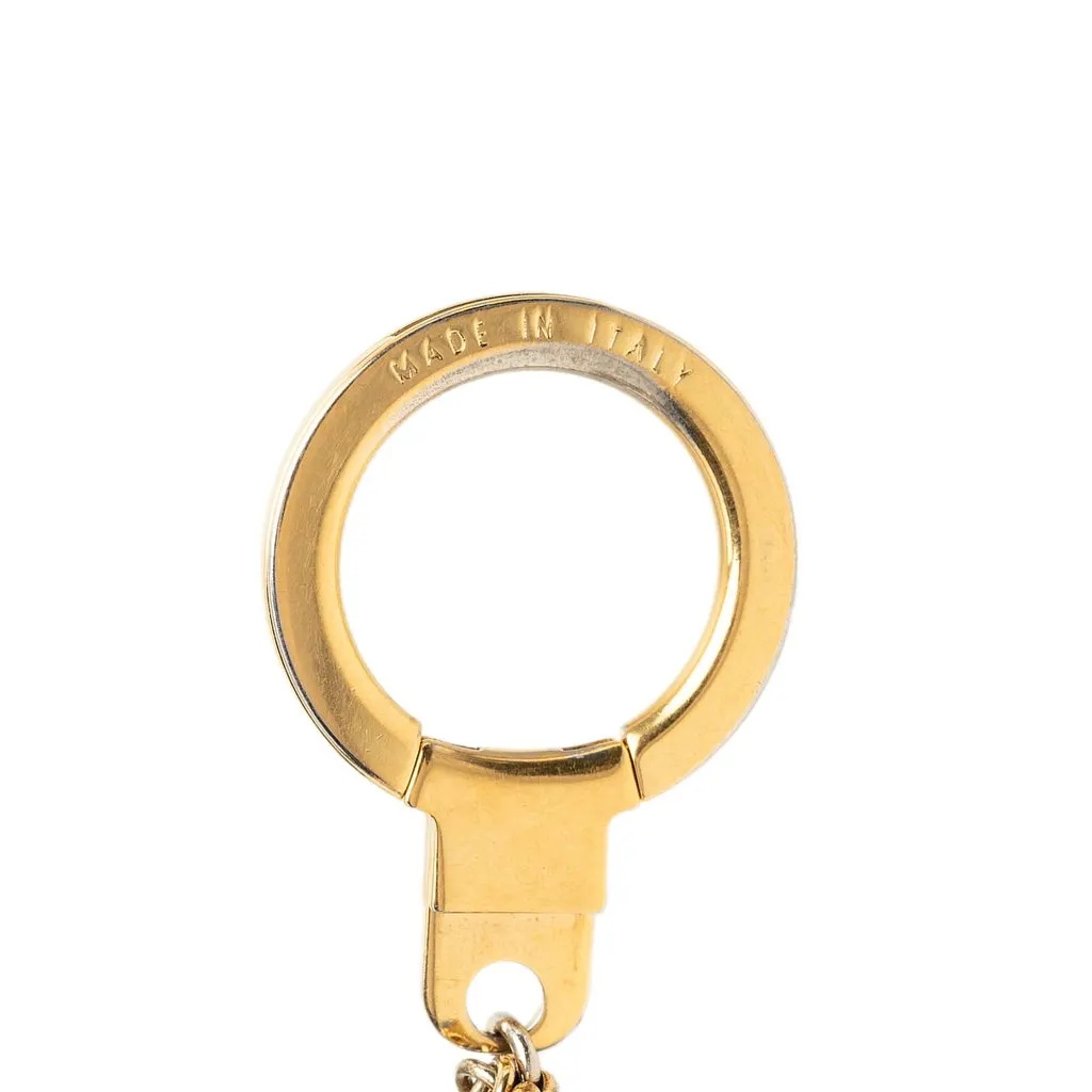 Louis Vuitton Gold Plated and Enamel Pastilles Key Chain and Bag Charm Gold Metal Very good - Model View