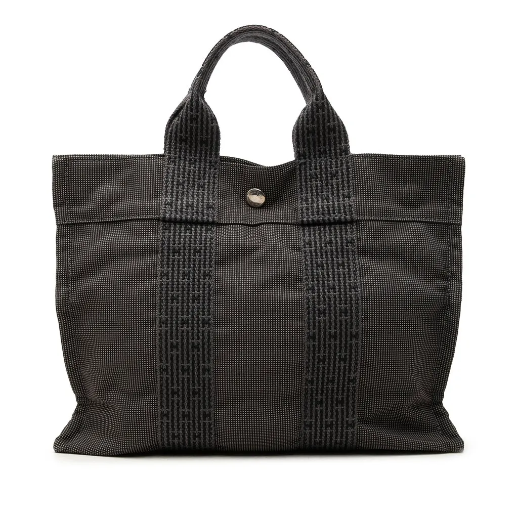 Hermès Canvas Herline PM Grey Canvas Good - Front View