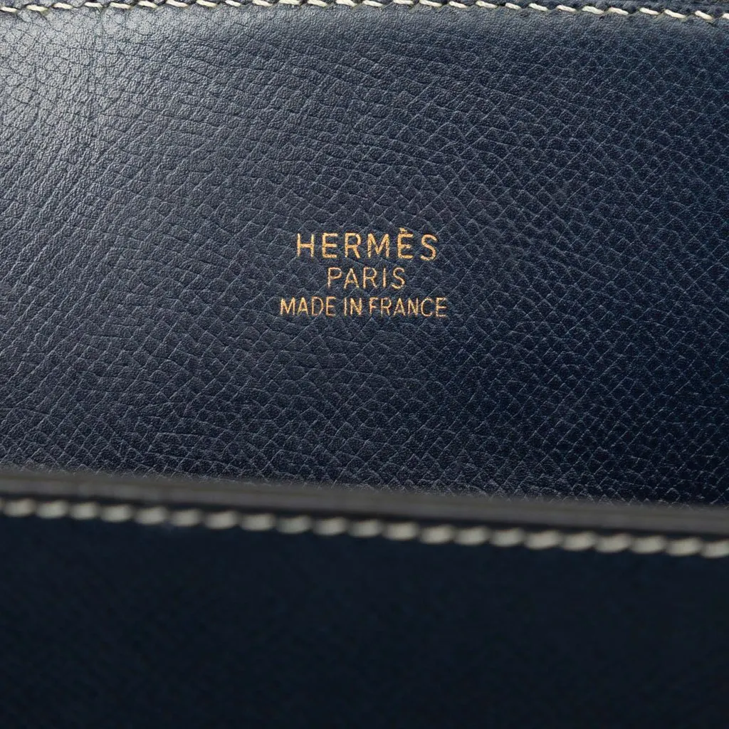 Hermès Courchevel Whitebus GM Blue Leather Good - Box View