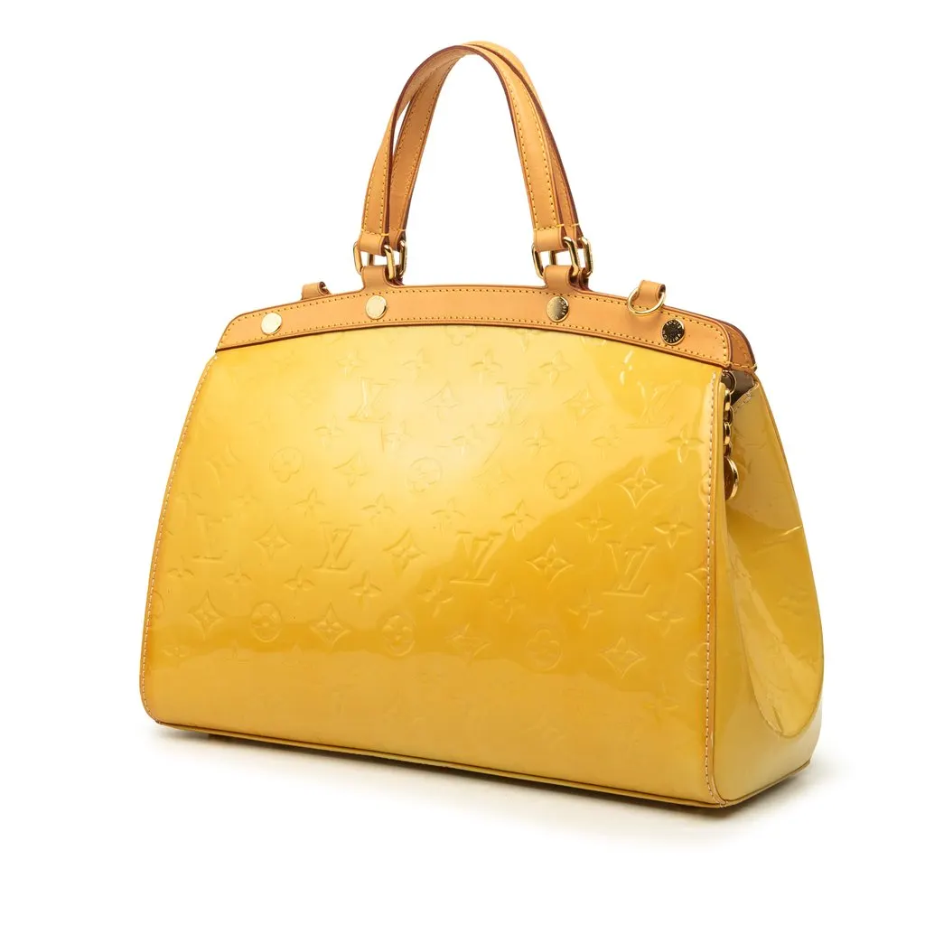 Louis Vuitton Monogram Vernis Brea MM Yellow Leather Very good - Back View