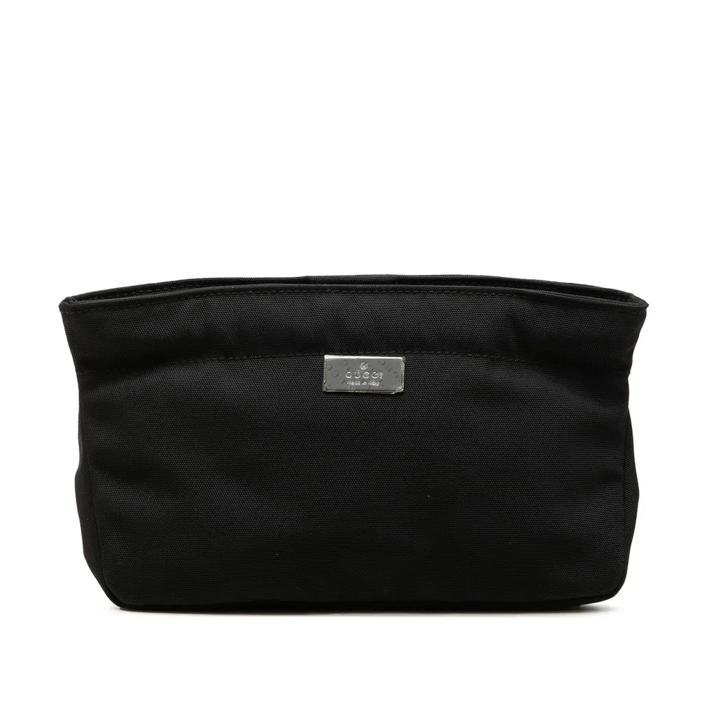 Gucci Nylon Pouch Black Polyamide Very good - Front View