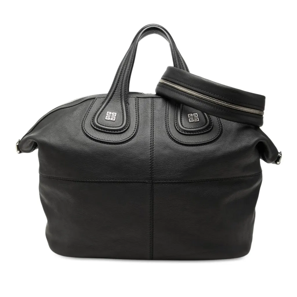 Givenchy Medium Calfskin Nightingale Satchel Black Leather Very good - Front View