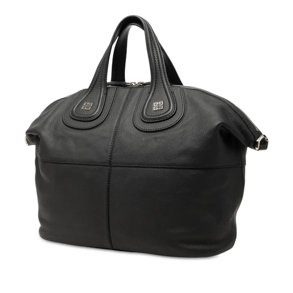 Givenchy Medium Calfskin Nightingale Satchel Black Leather Very good - Back View