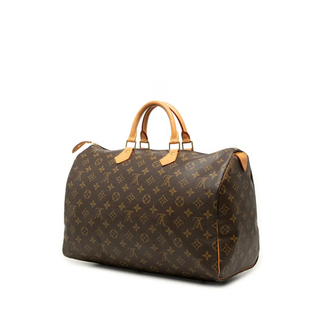Louis Vuitton Monogram Speedy 40 Brown Canvas Good - Back View