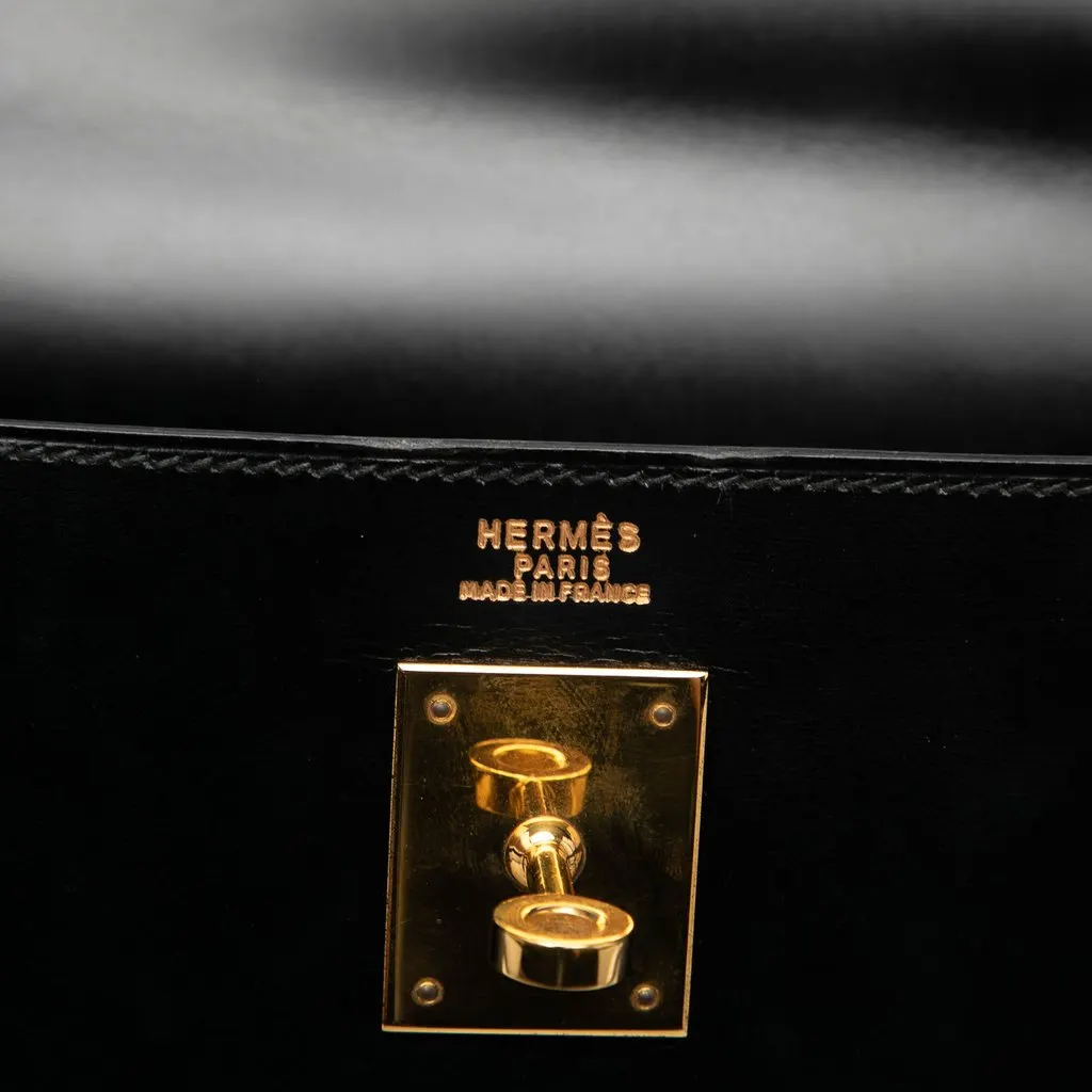 Hermès Box Calf Kelly Sellier 32 Black Leather Very good - Box View