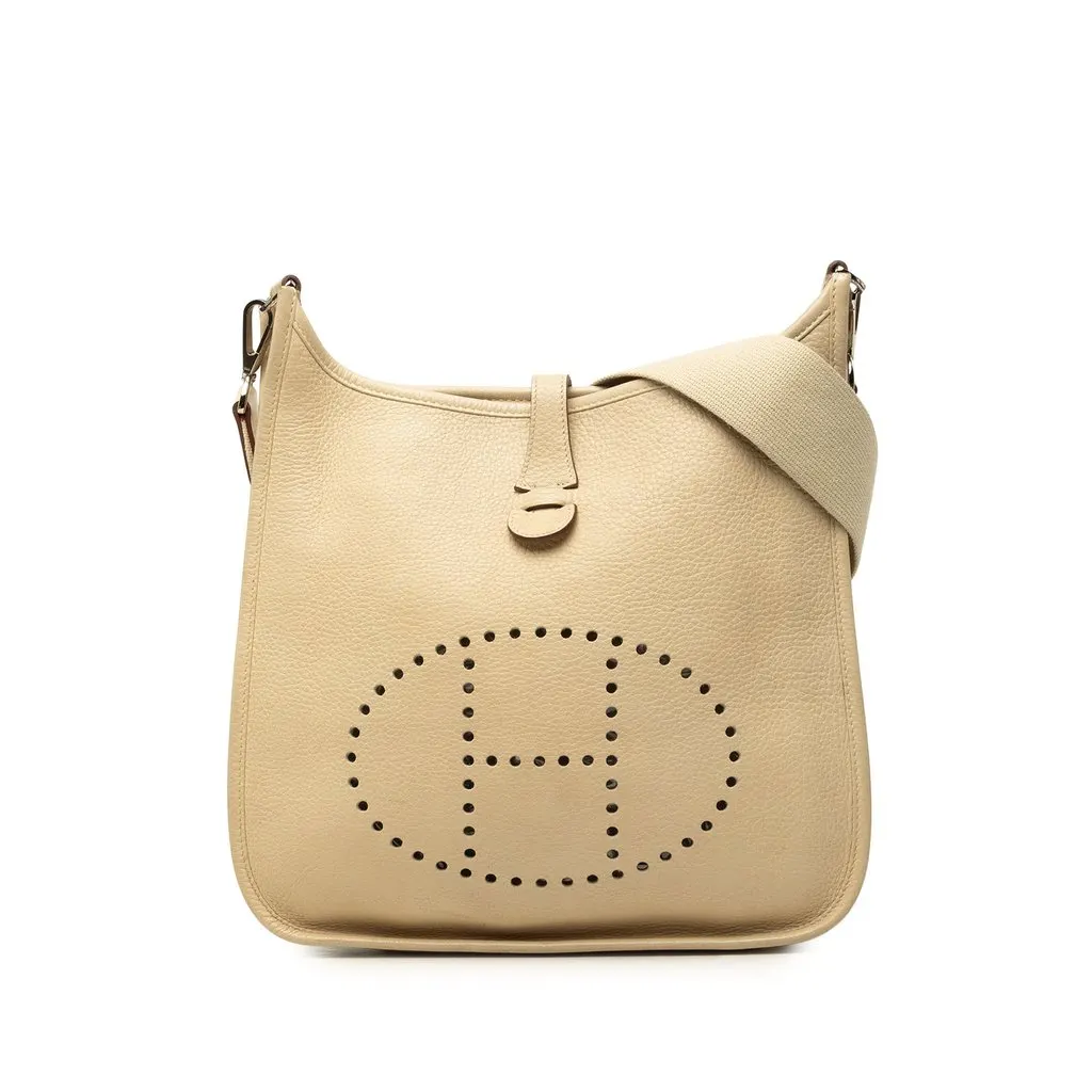 Hermès Clemence Evelyne I 29 Beige Leather Very good - Front View