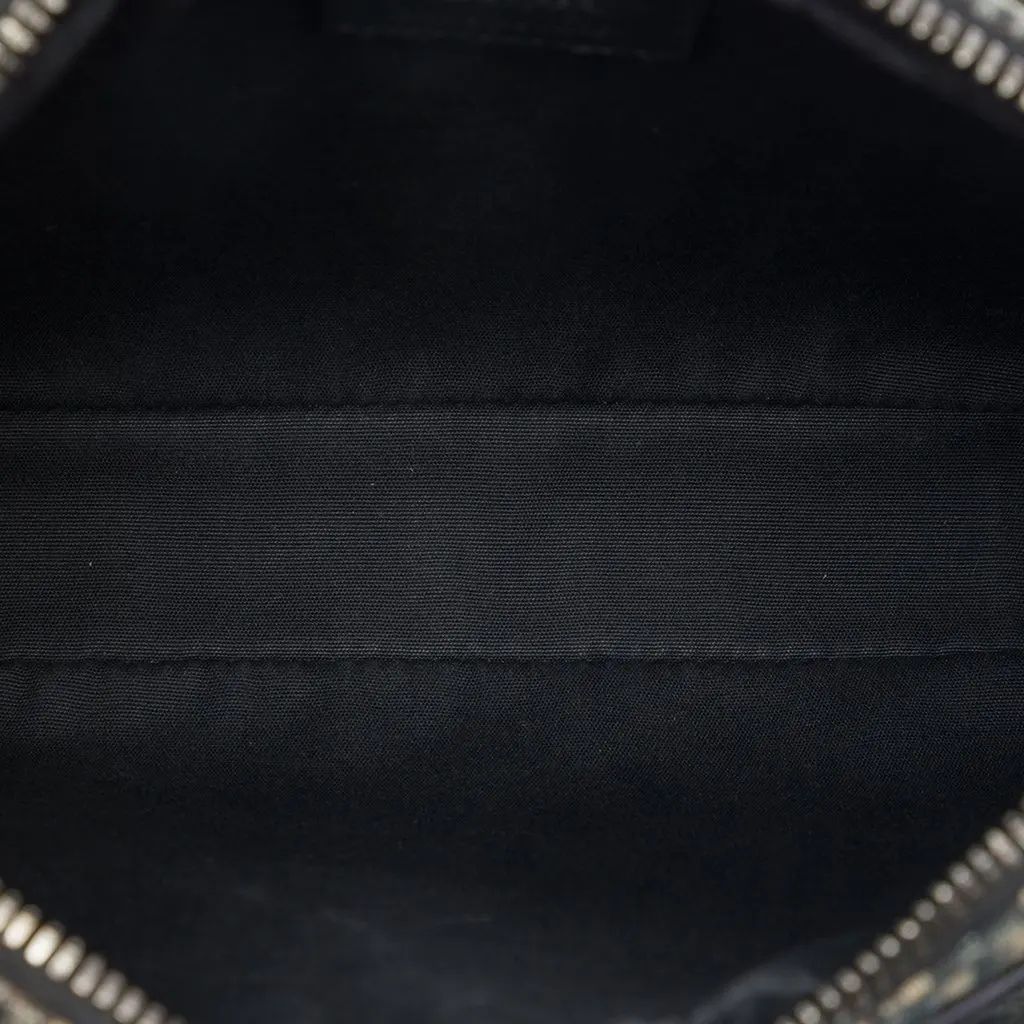 Dior Oblique Canvas Saddle Triple Pouch Blue Canvas Good - Model View