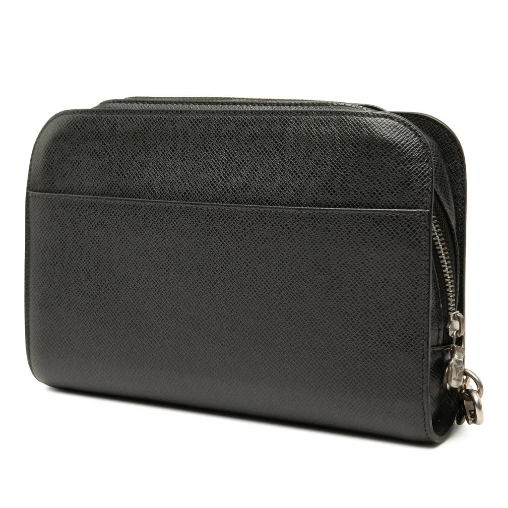 Louis Vuitton Taiga Pochette Baikal Black Leather Very good - Back View
