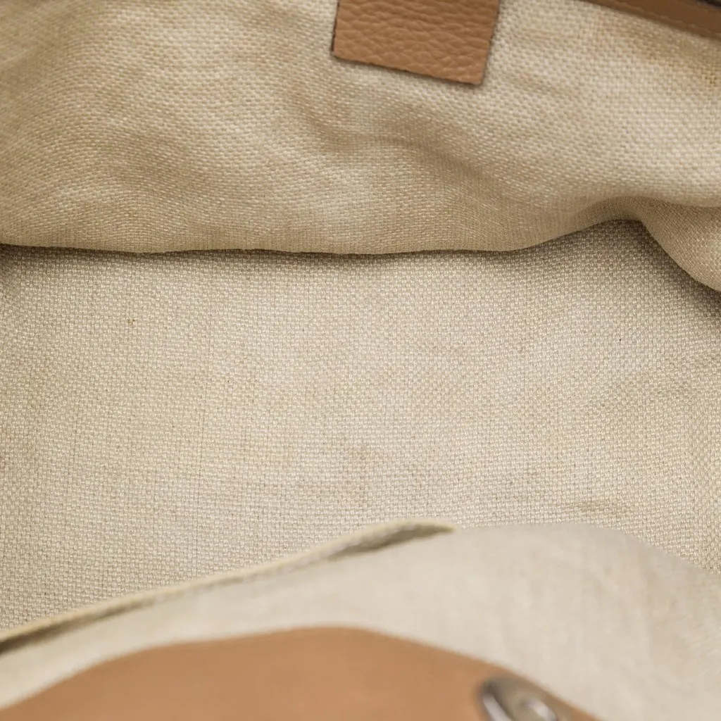 Gucci GG Canvas Icon Bit Tote Beige Canvas Very good - Model View