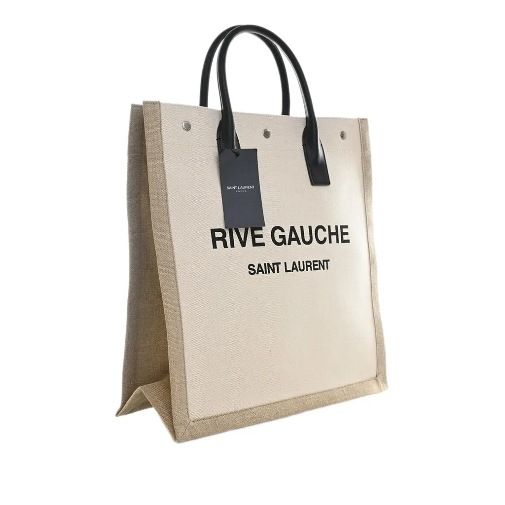 Saint Laurent Mixed Fibers Rive Gauche North South Tote Brown Very good - Inside View