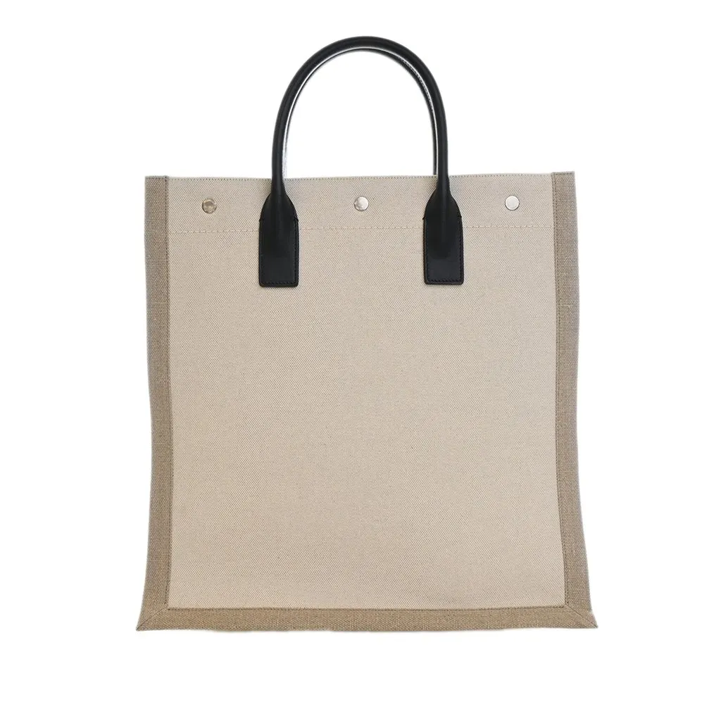Saint Laurent Mixed Fibers Rive Gauche North South Tote Brown Very good - Model View