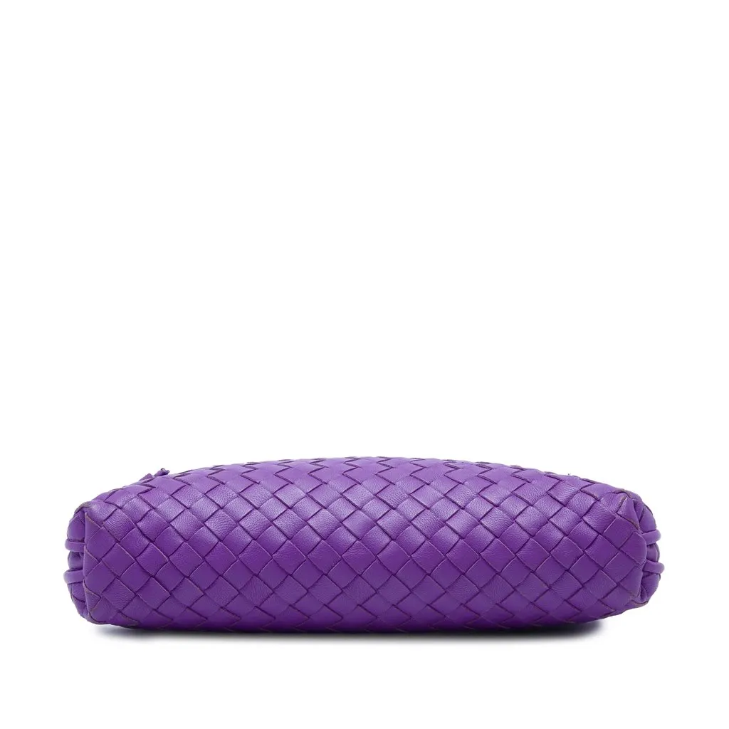 Bottega Veneta Nappa Intrecciato Nodini Crossbody Purple Leather Good - Inside View