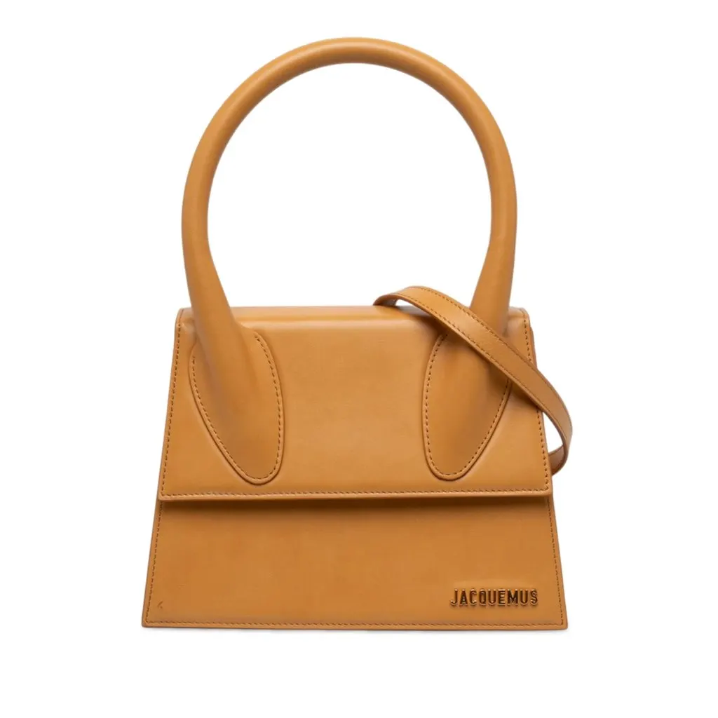 Jacquemus Smooth Calfskin Le Grand Chiquito Brown Leather Very good - Front View