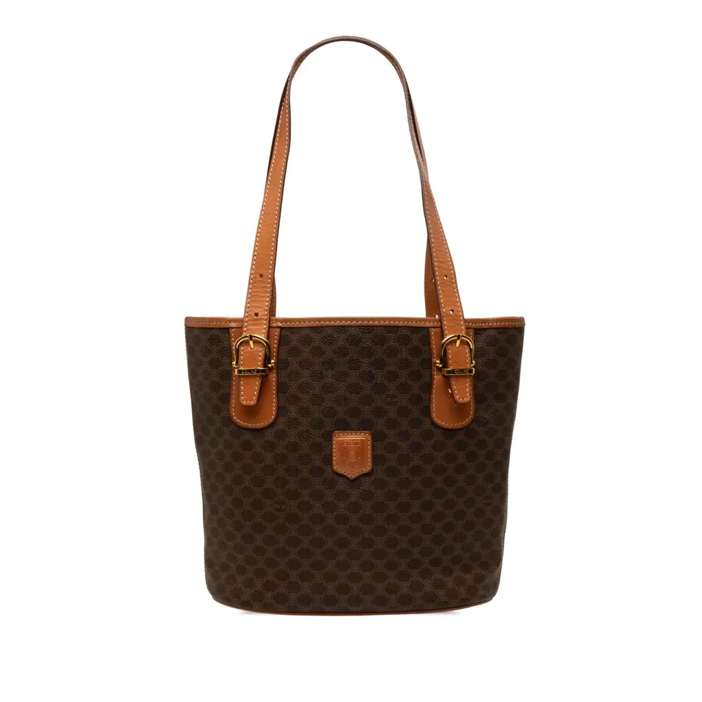 Celine Macadam Coated Canvas Tote Brown Canvas Very good - Front View