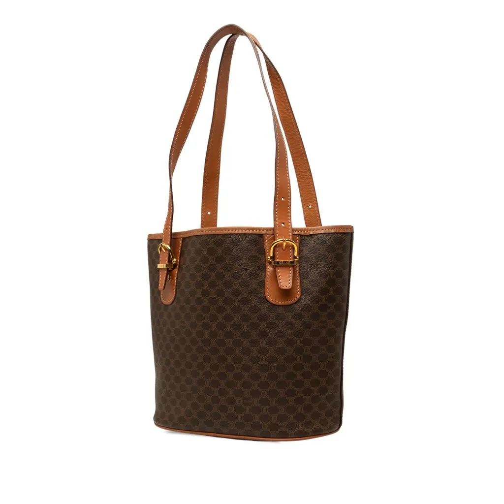 Celine Macadam Coated Canvas Tote Brown Canvas Very good - Back View