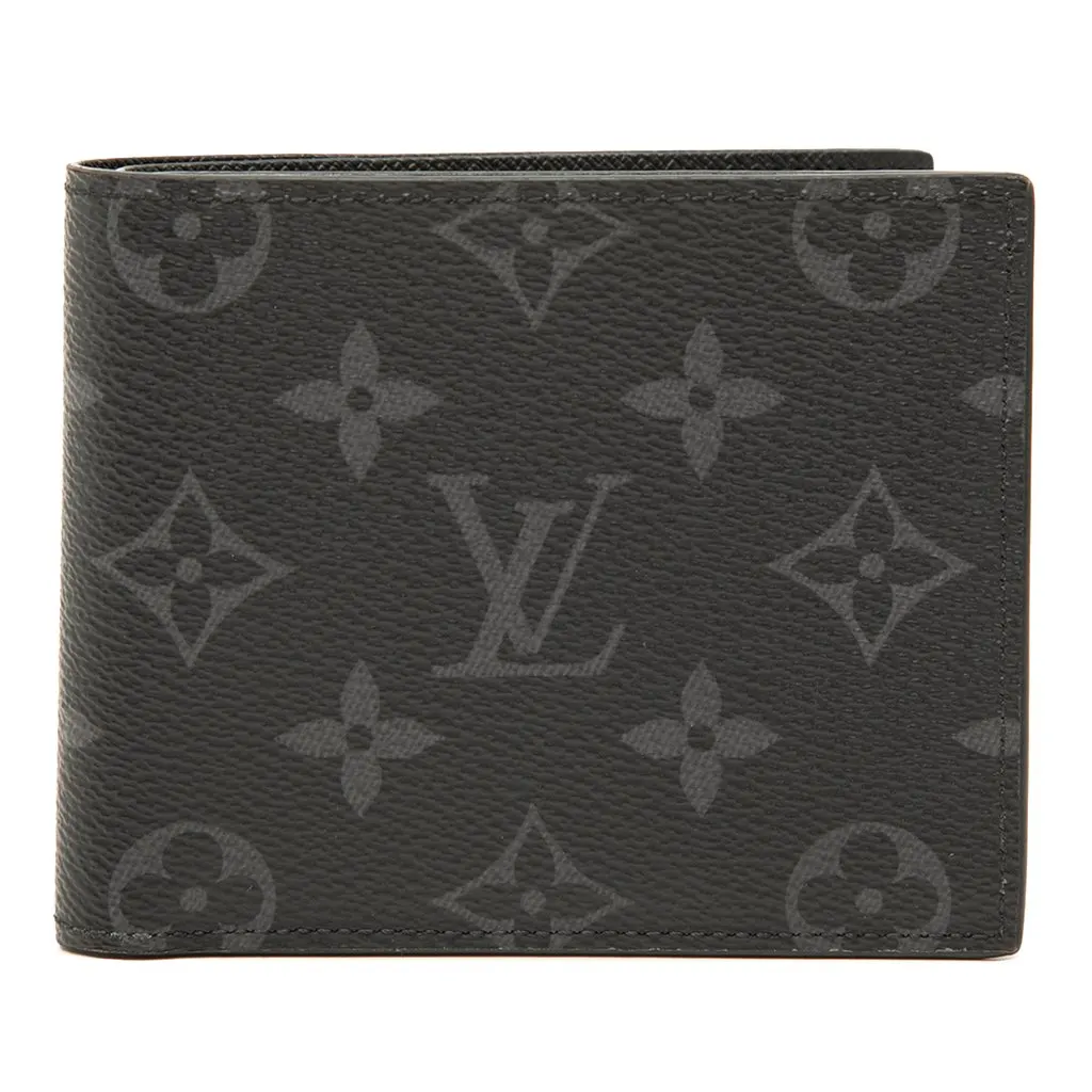 Louis Vuitton Monogram Eclipse Marco Wallet Black Very good - Front View
