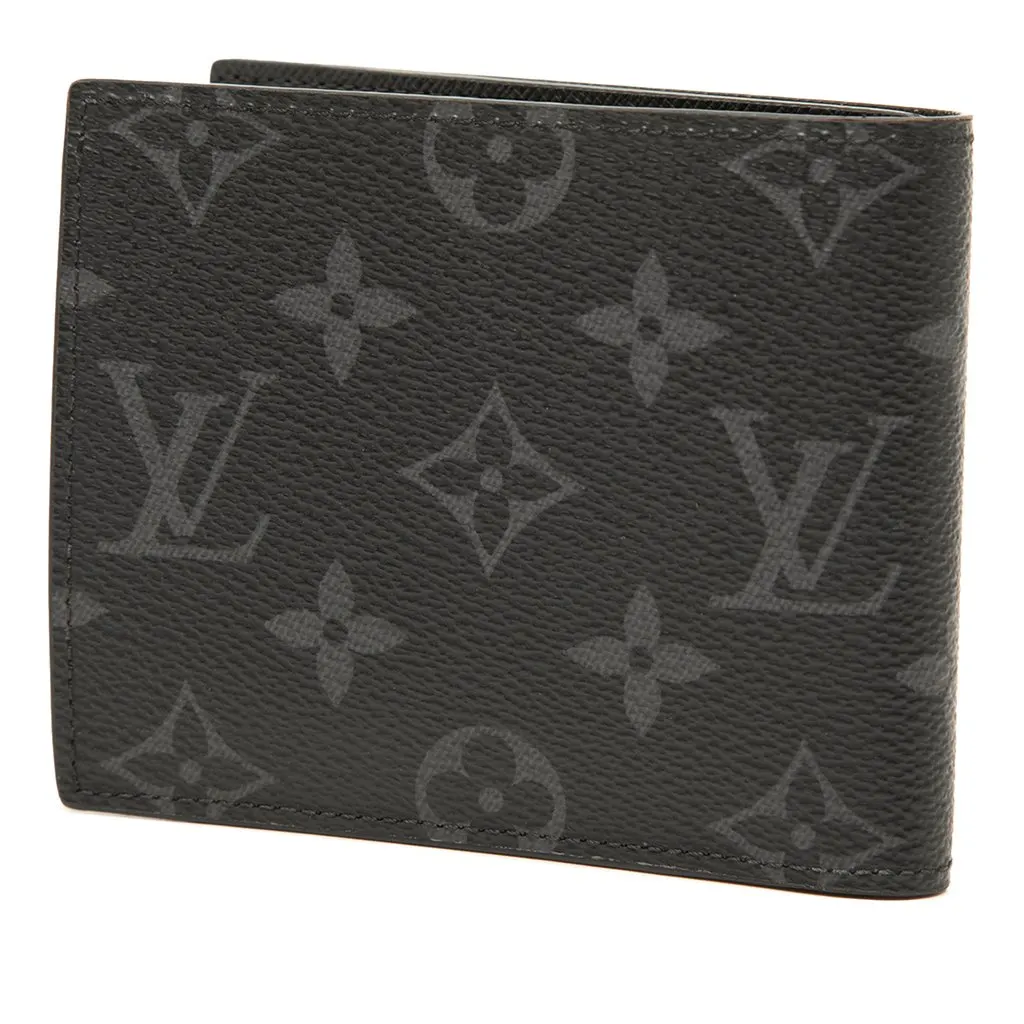 Louis Vuitton Monogram Eclipse Marco Wallet Black Very good - Back View