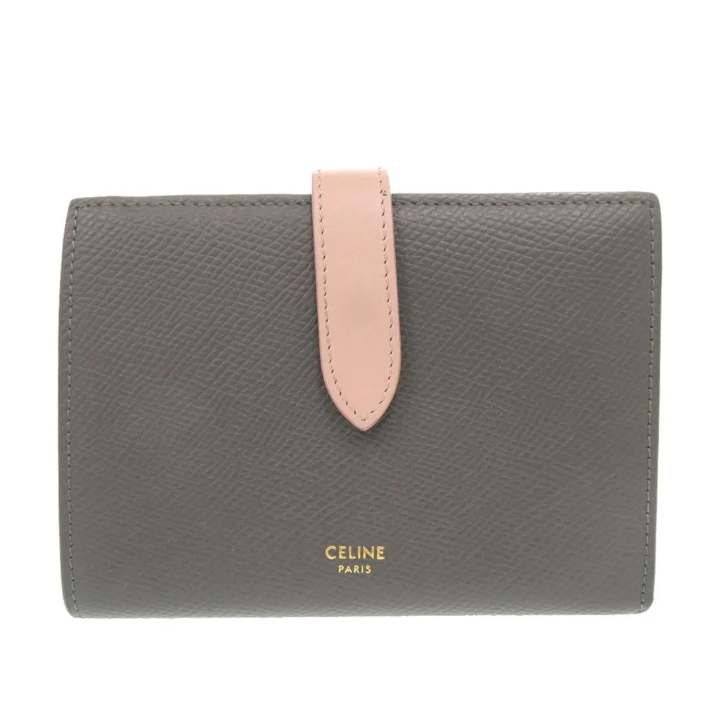 Celine Leather Multifunction Strap Wallet MultiColor Leather Good - Front View