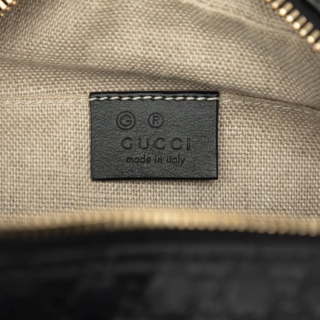 Gucci Microguccissima Bree Crossbody Black Leather Very good - Box View