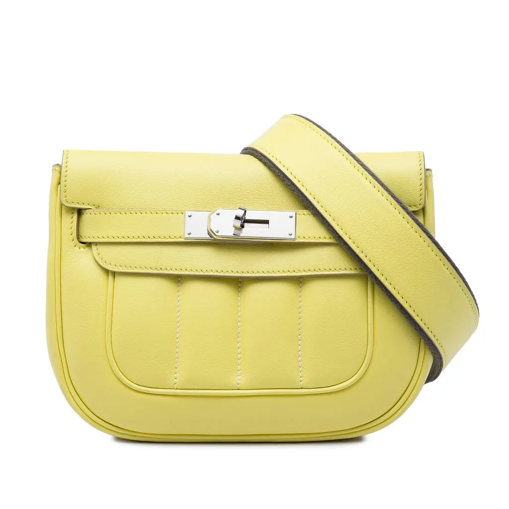 Hermès Mini Swift Berline Crossbody Yellow Leather Very good - Front View