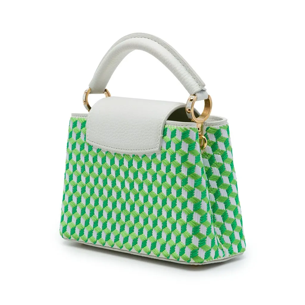 Louis Vuitton Embroidered Taurillon Mini Capucines White Leather Very good - Back View