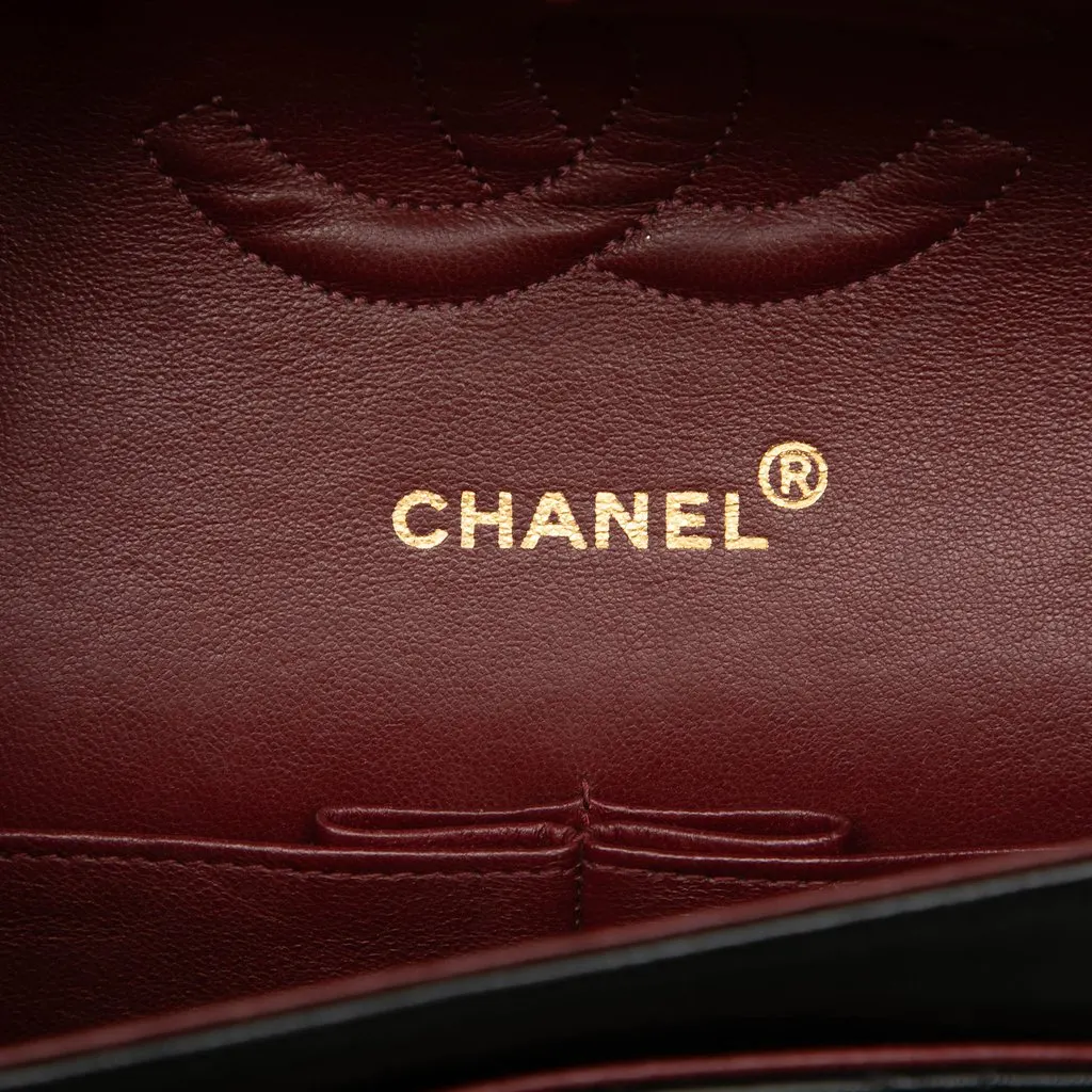 Chanel Medium Classic Lambskin Double Flap Black Leather Good - Box View
