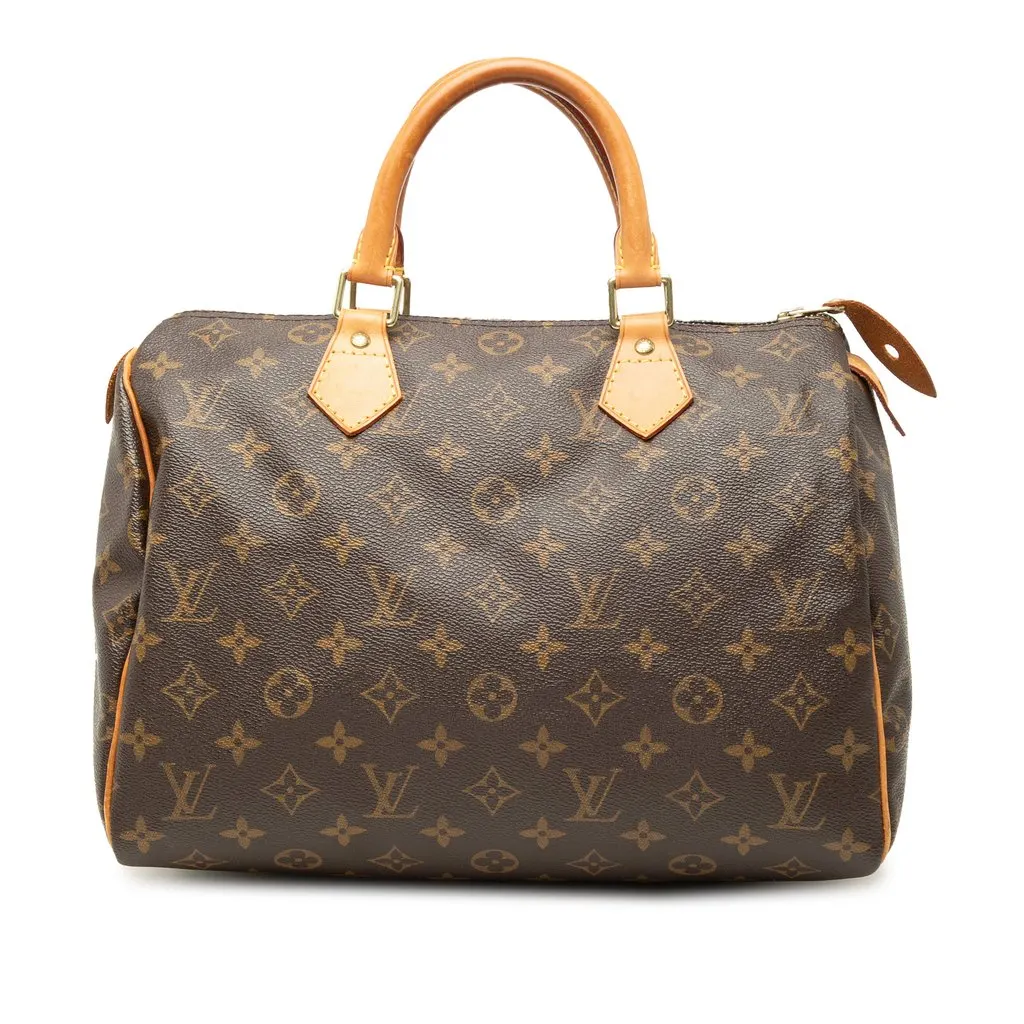 Louis Vuitton Monogram Speedy 30 Brown Good - Front View