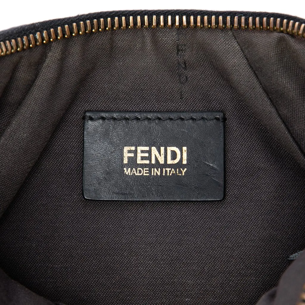 Fendi Zucchino Canvas Chain Pochette MultiColor Very good - Box View