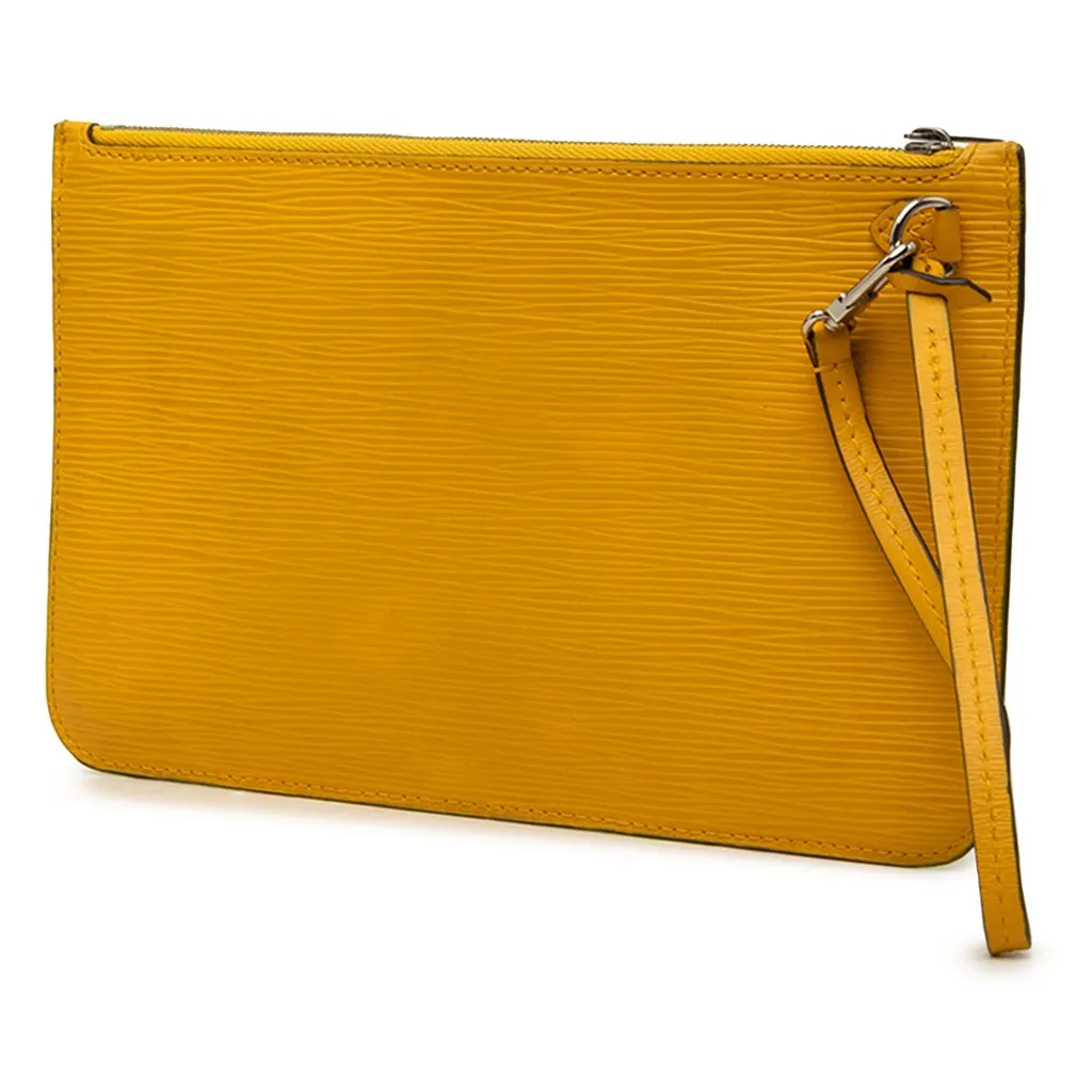 Louis Vuitton Epi Neverfull Pouch Yellow Leather Very good - Back View